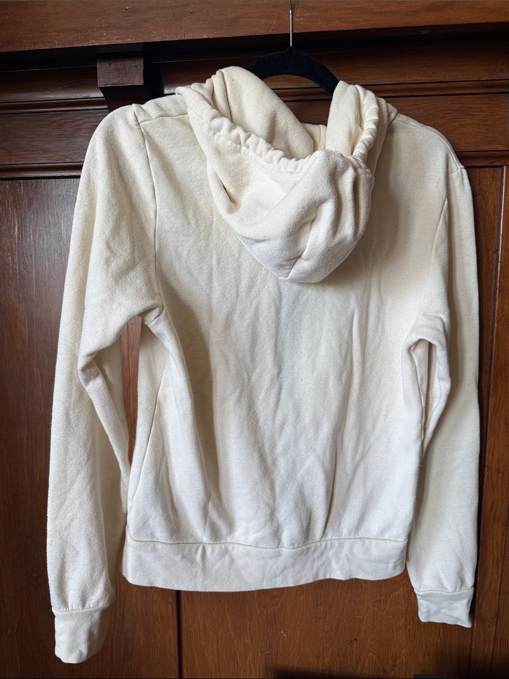 Aviator Nation Cream Hoodie with Orange and Yellow Retro Rainbow Stripes - Picture 6 of 6